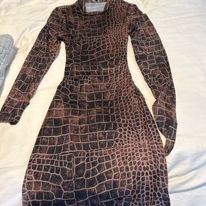 Backlash snake skin dress